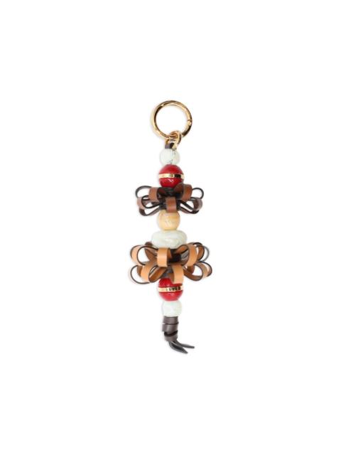 beaded ribbon charm bag