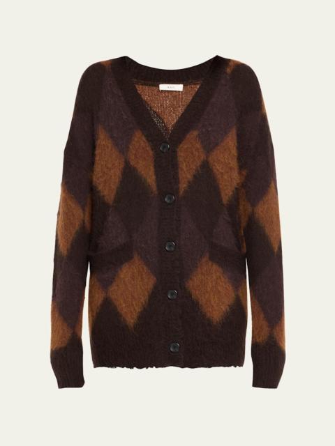 Reid Fuzzy Diamond Cardigan