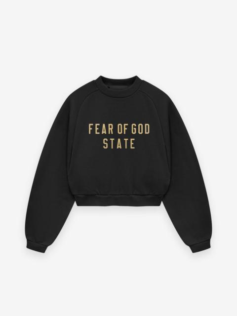 Womens Fleece Cropped Crewneck
