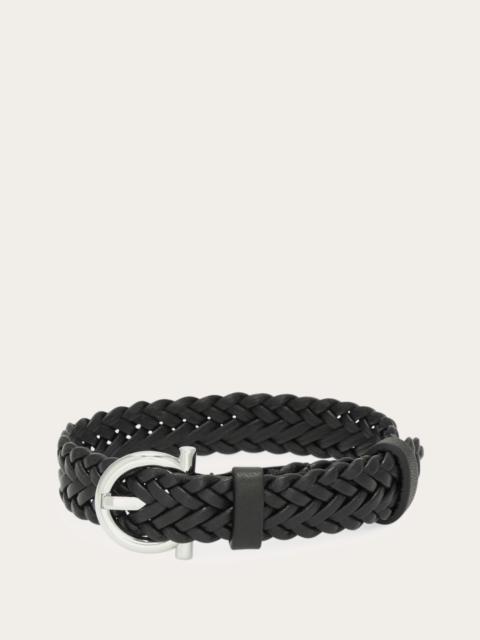Woven bracelet with Gancini clasp