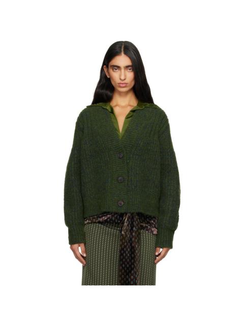Green Wool Cardigan