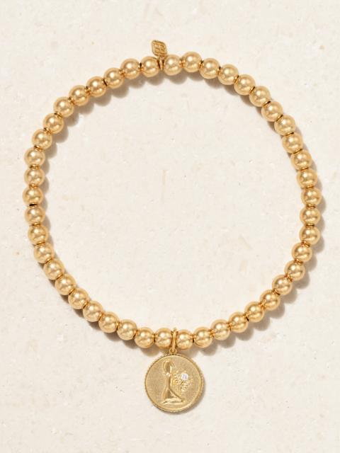 Virgo 14-karat Gold Diamond Bracelet