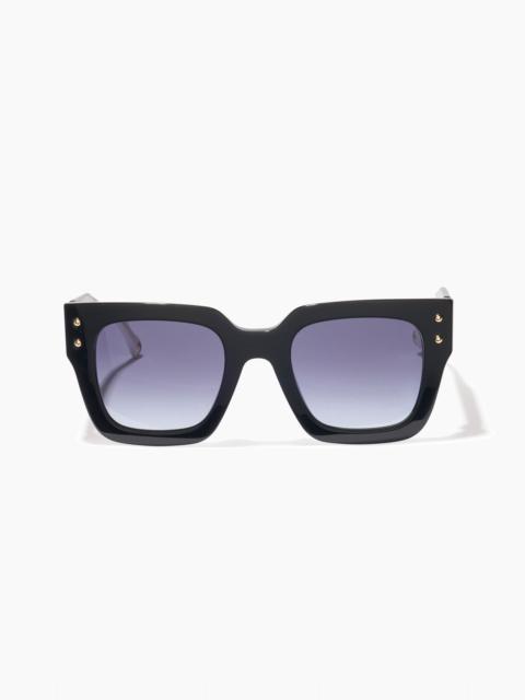 Square Frame Sunglasses With Contrast Temples