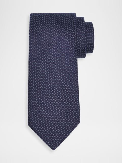 Men & apos;s Tonal Jacquard Silk Tie