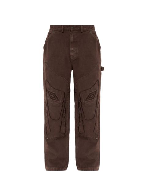 logo-embroidered trousers
