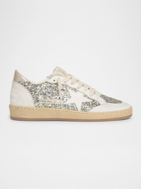 Ballstar Glitter Leather Low-Top Sneakers