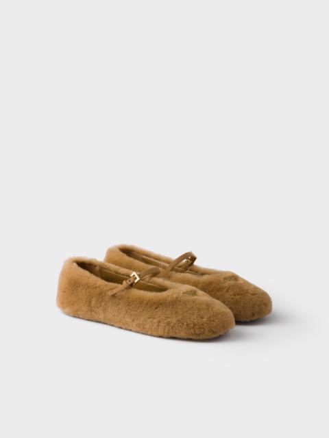 Shearling ballerinas