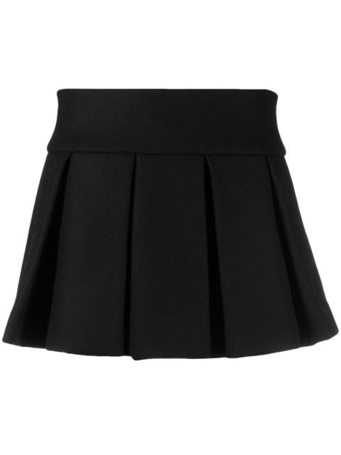 pleated A-line skirt