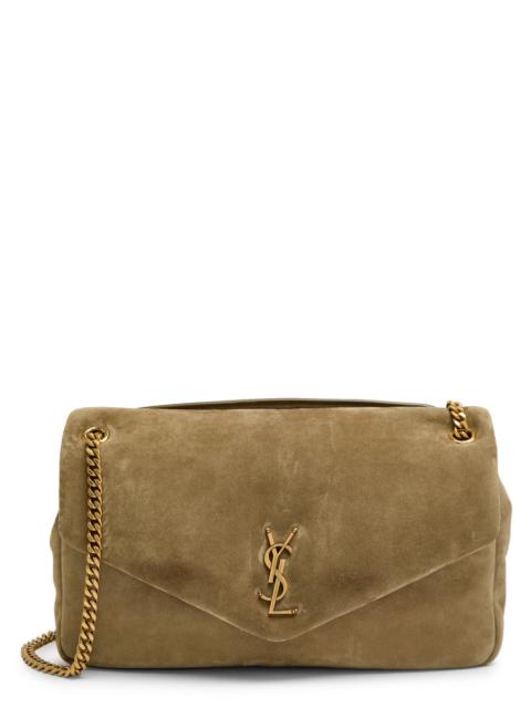 Saint Laurent Calypso Large Padded Suede Shoulder bag