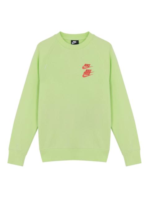 Men's Nike Embroidered Logo Round Neck Pullover Green DD0883-383