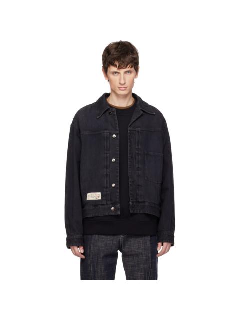 Black Work Wear Denim Jacket