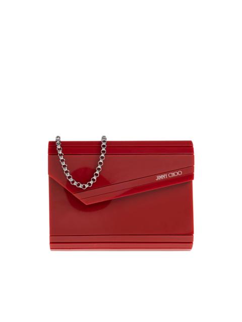 Candy logo-detail clucth bag