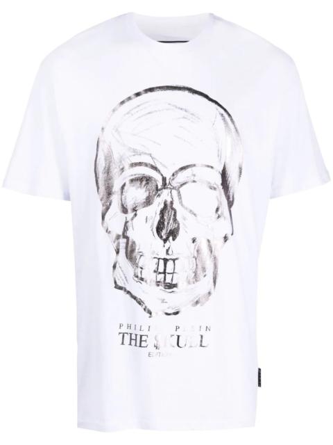 skull-print T-shirt