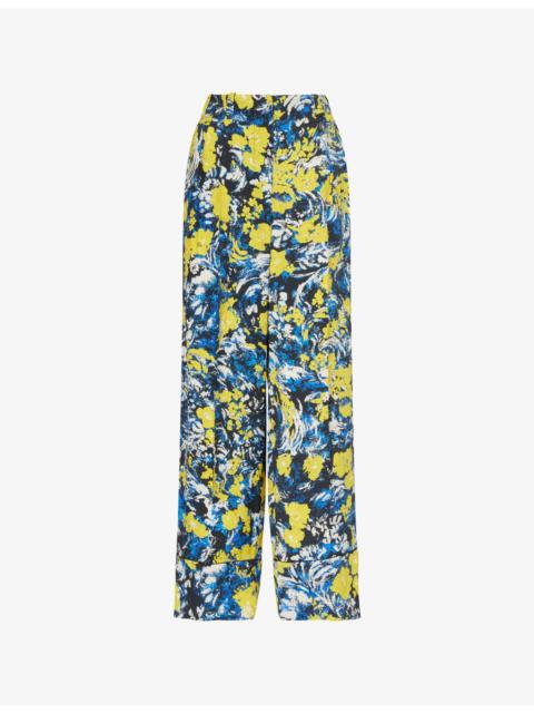 Floral-Print Pyjama Woven Trousers