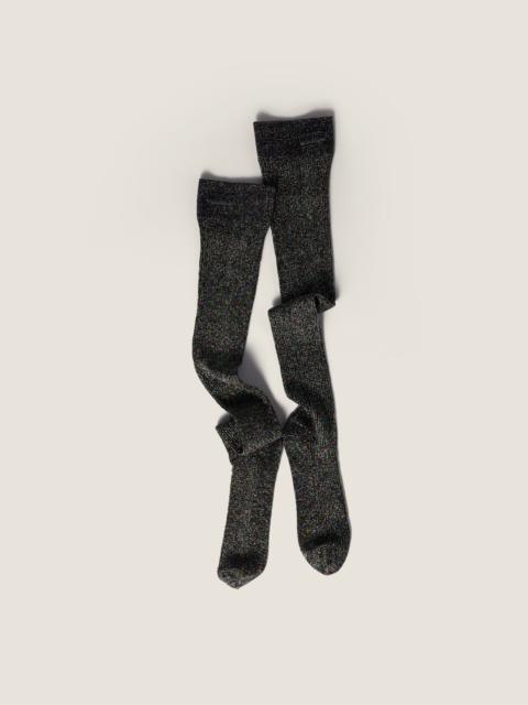 Lamé viscose socks