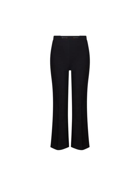 Horsebit-detail flared trousers