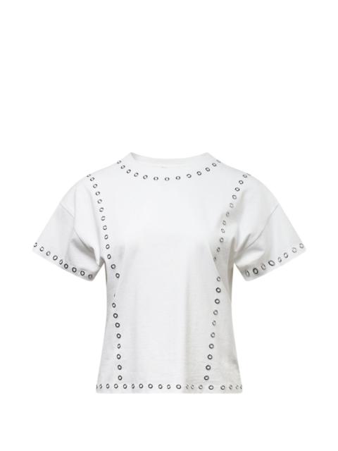 Kelly grommet-embellished boxy T-shirt