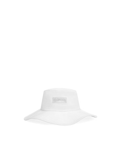 wide brim logo bucket hat