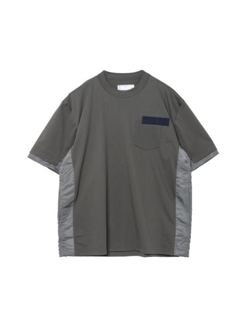 Nylon Twill x Cotton Jersey T-Shirt