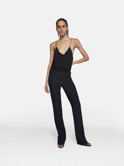 Low Rise Slim Leg Tailored Trousers