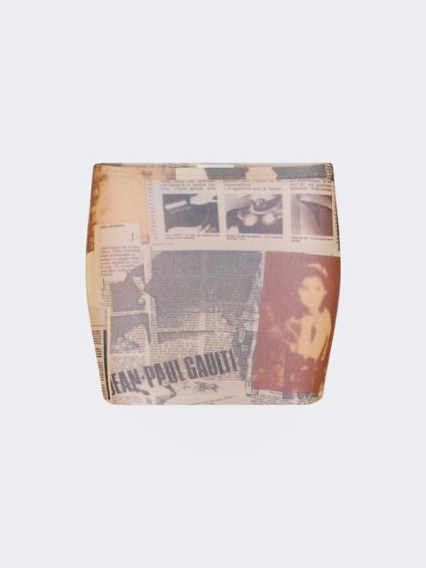 Mesh Mini Skirt Journal Print