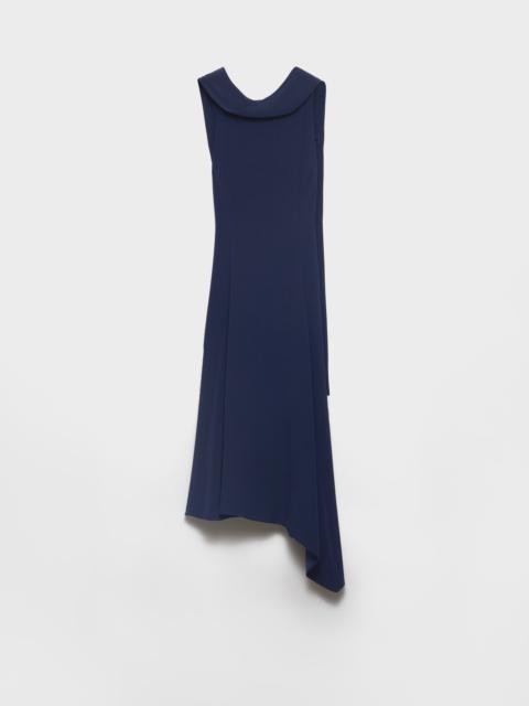 Asymmetrical satin crepe dress