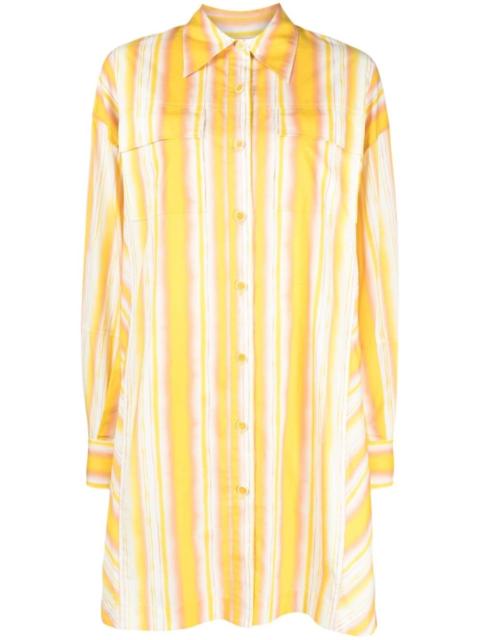 striped cotton shirt dress