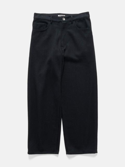 Silk Nep Denim 5P Wide Pants Black