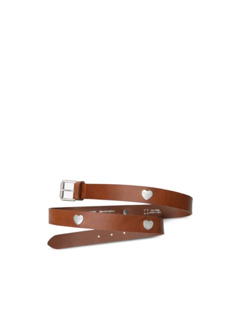 heart leather belt
