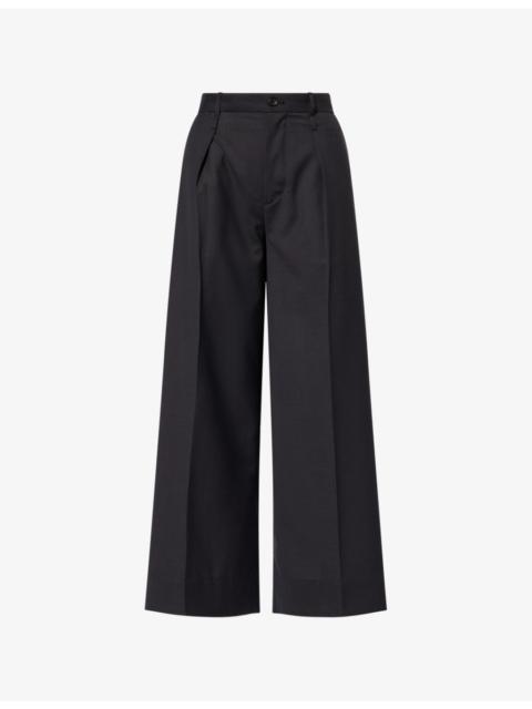 Palindrome Reversible Wool-Blend Trousers