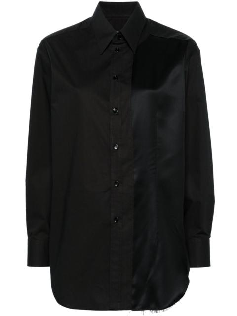 panelled cotton shirt
