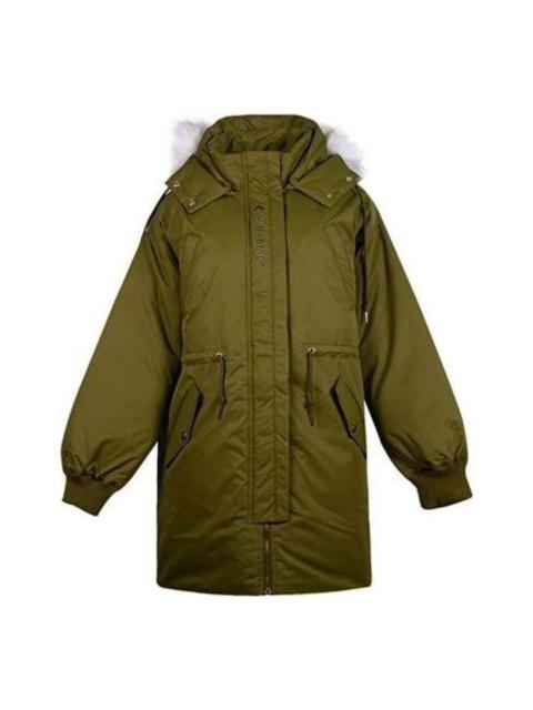 (WMNS) Converse Long Down Jacket 'Olive Green' 10019430-A04
