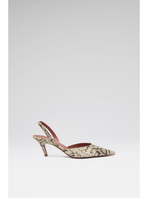 SOFIA SLING 60 SHINY SNAKESKIN PRINT LEATHER
