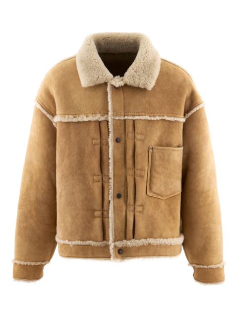 BB_Mouton shearling collar jacket