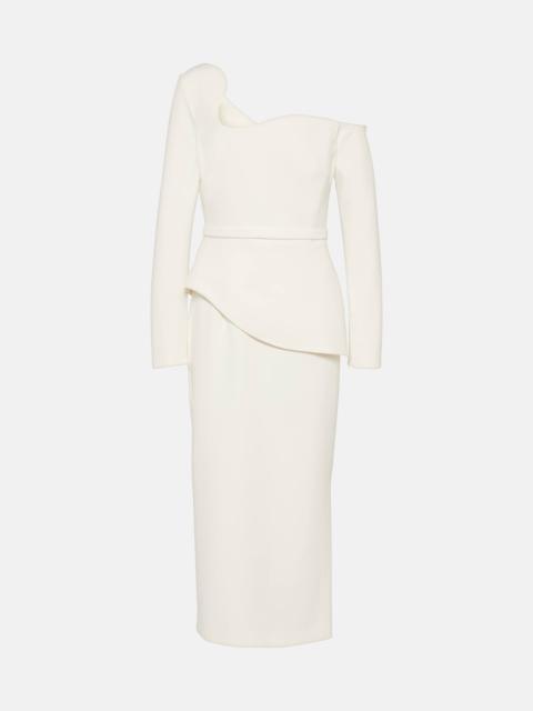 Bridal asymmetric midi dress