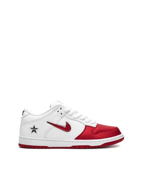 x Supreme SB Dunk Low "Jewel Swoosh Red/White" sneakers