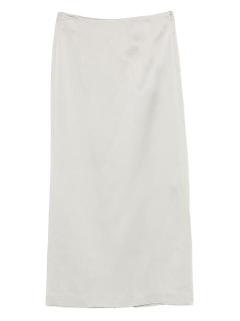 straight-hem midi skirt