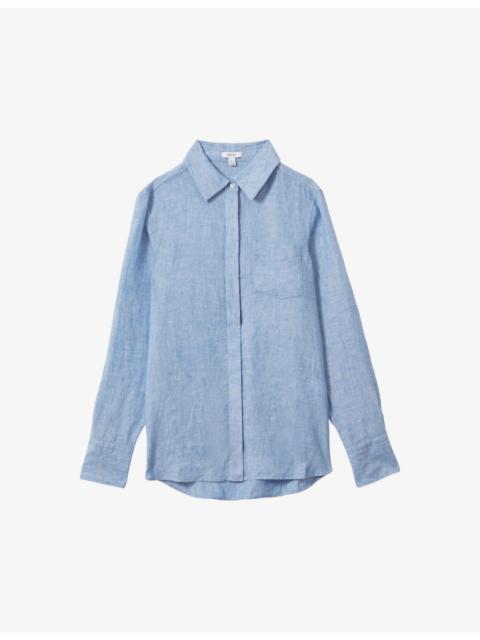Belle relaxed-fit long-sleeve linen shirt