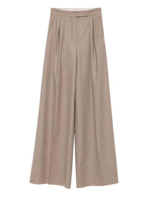 pleated-front cashmere trousers