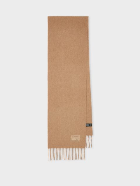 Tan Cashmere Logo Scarf