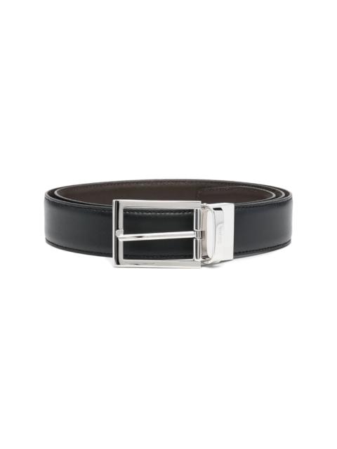 buckle-fastening leather belt