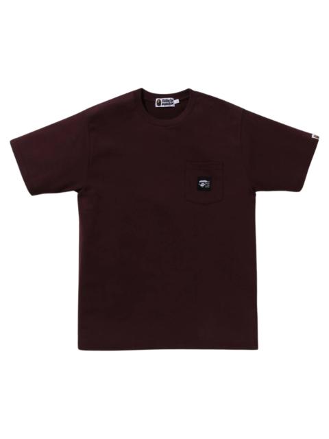 BAPE A Bathing Ape Label Pocket Tee 'Burgundy'