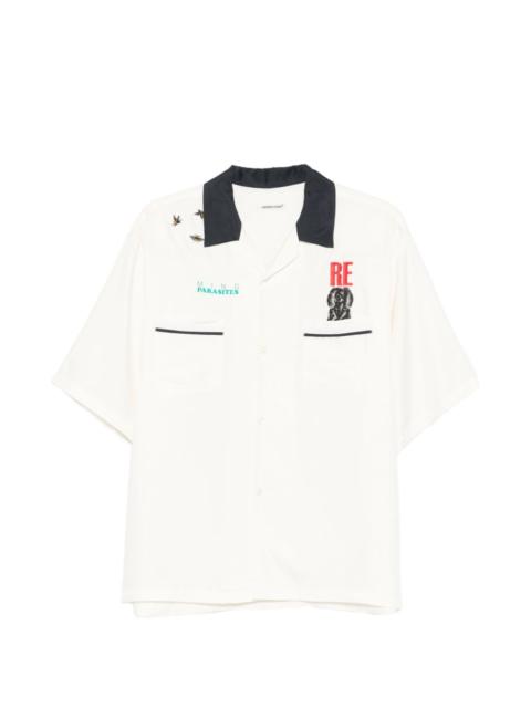 contrast-collar shirt