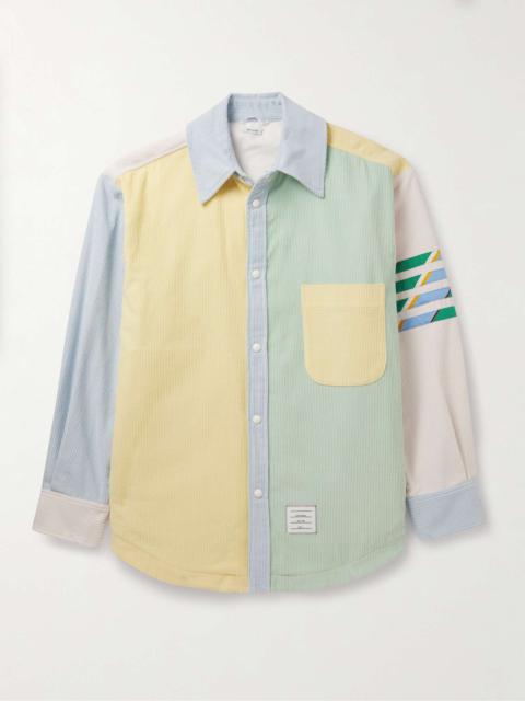 Colour-Block Cotton-Corduroy Overshirt