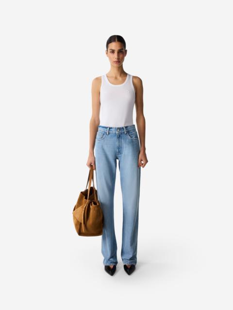 Straight Leg Denim Pants