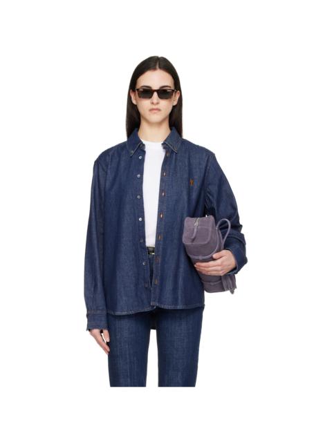 Blue Denim Cotton Ami de Coeur Shirt