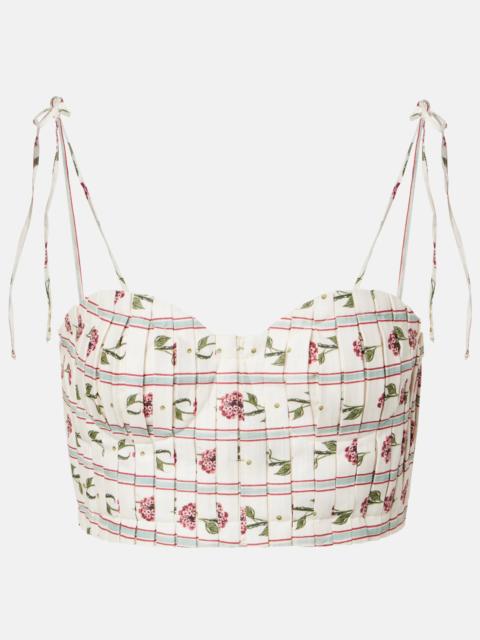 Morgina floral linen top