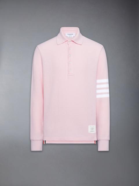 TEXTURED PIQUE 4-BAR LONG SLEEVE POLO