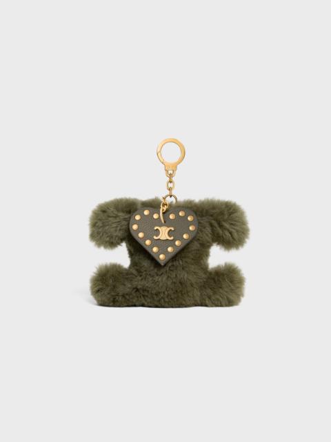 TRIOMPHE pom-pom Charm IN Shearling and Calfskin