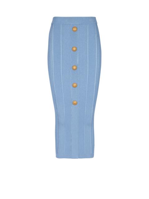 5-button knit skirt